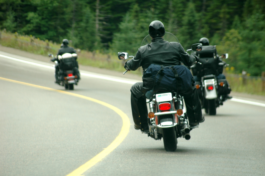 Motorcylists on the road